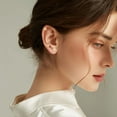 thumbnail image 5 of BNNG Women'S Modern Minimalist Ear Climbers Gold Silvery Bow Earrings For Women Classic Ribbon Bow Stud Earrings Cute Bowknot Earrings Gift Women'S Halloween Moon And Star Ear Swirls, 5 of 7