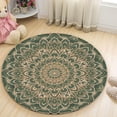 thumbnail image 5 of Baking Icons Round Area Rug, whisk rolling pin cupcake circle carpet for kitchen or bakery corner, soft washable non-slip floor mat, cute pastry lover décor, 5 of 6