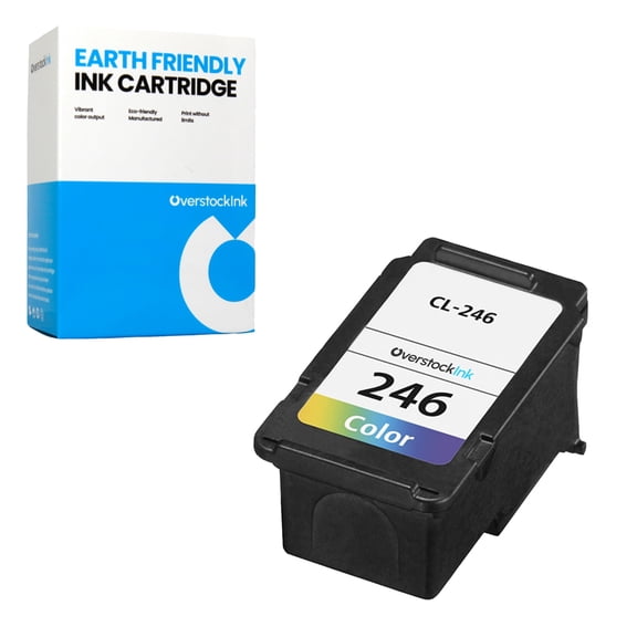 OverstockInk CL-246 Ink Cartridge Compatible for Canon CL-246 for PIXMA TR4522 (1 Tri-color)