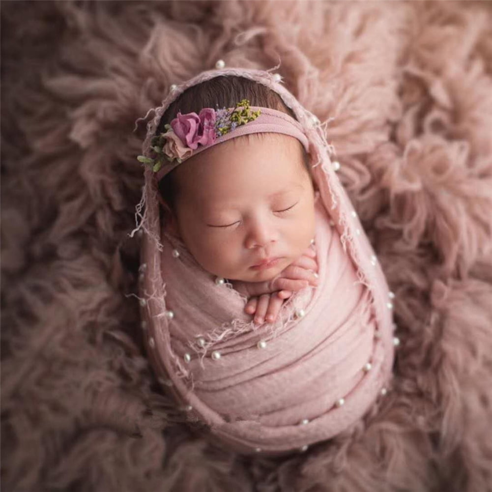 Baby Photography Props Blanket Newborn Photo Shoot Outfits Infant Photos Luxurious Wrap