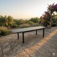 thumbnail image 3 of F. Corriveau International Ristorante Extendable Patio Dining Table 70" to 106" – Aluminum Frame, Black, 3 of 4