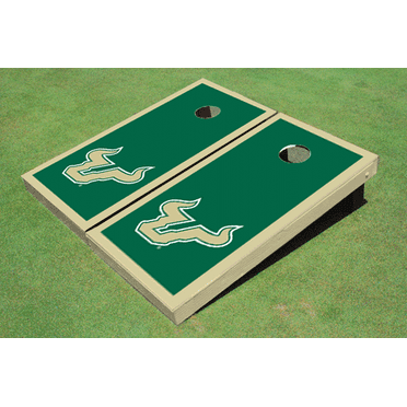 University Of South Florida Green Matching Border Cornhole Boards