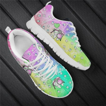 

2024 Men Lace Up Flats Sneakers Cartoon Galaxy Dental/Tooth/Dentist Print Casual Shoes For Women Designer Footwear Ladies Shoes