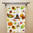 thumbnail image 4 of Absorbent Soft Hand Fingertip Towels, 2 Pcs Face Bath Towels Set Thanksgiving Holiday Symbols Washcloths for Bathroom Hotel Kitchen, 30"x15", 4 of 6