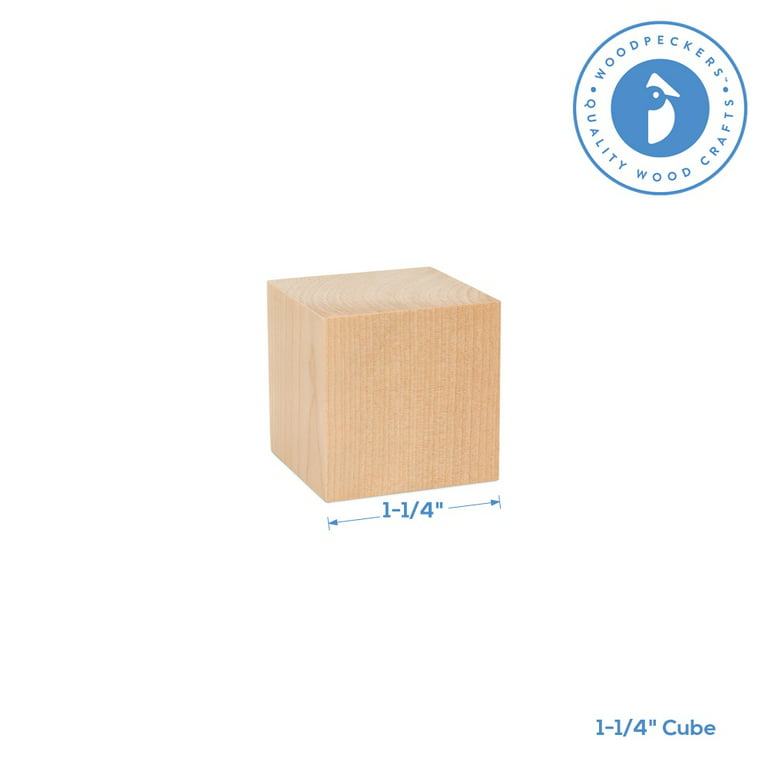 Unfinished Wooden Blocks for Crafts, 1 Inch Thick Wood (4 Sizes, 5 Pieces),  PACK - Fred Meyer