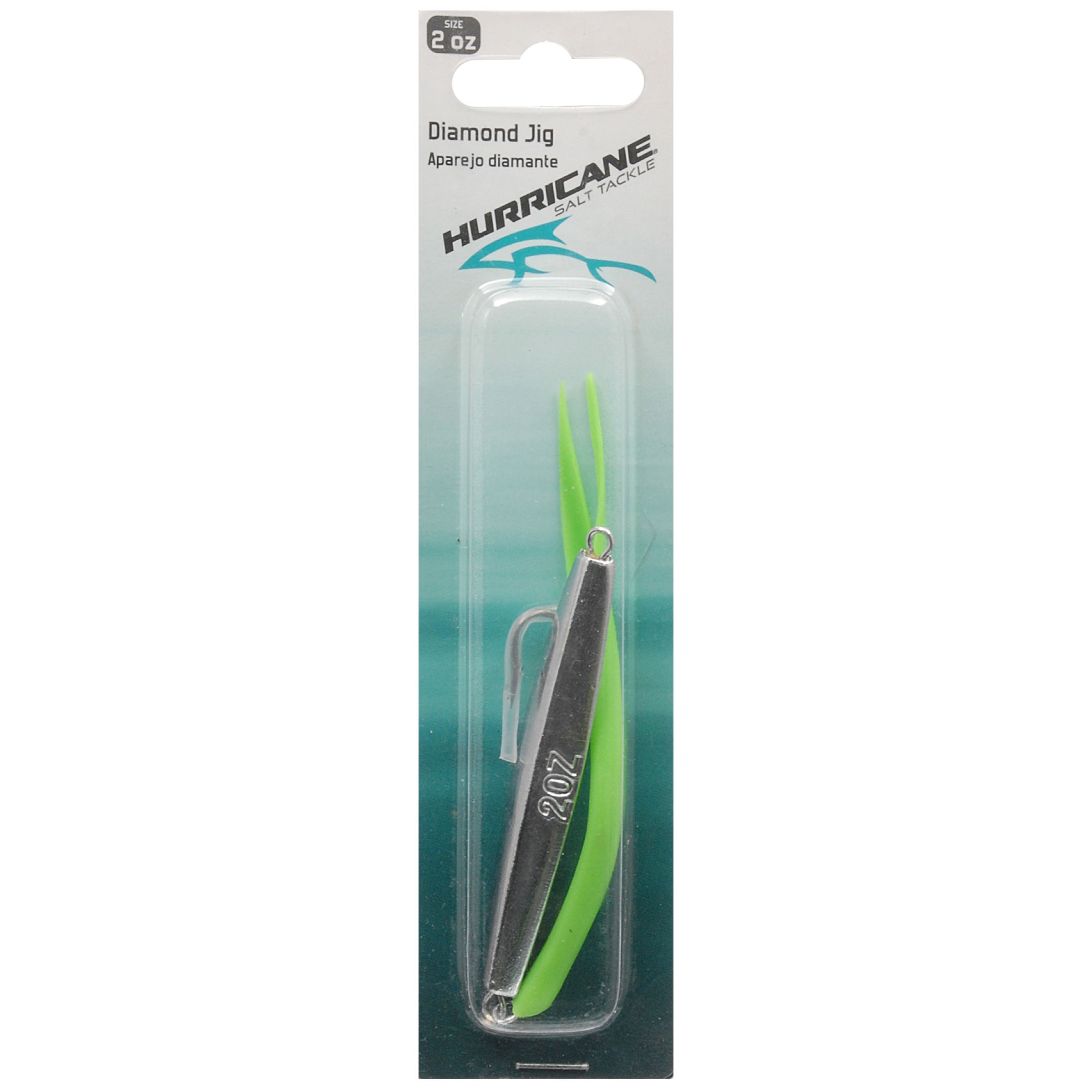 (2 pack) Hurricane DJ2-CHT Diamond Jig 2 Oz., Fishing Jigs