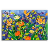Epic Art 'Amakihi Delight' by Carissa Luminess, Acrylic Glass Wall Art, 24"x16"