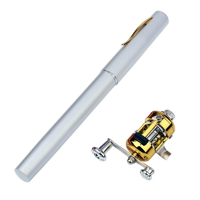 Mini caña de , carrete dorado de 0,18 mm / 60 0, / 55 Capacidad de línea de 0,25 mm / 40 m Reción de transmisión de 2,1: - Pta DYNWAVEMX Mini caña de pescar con carrete