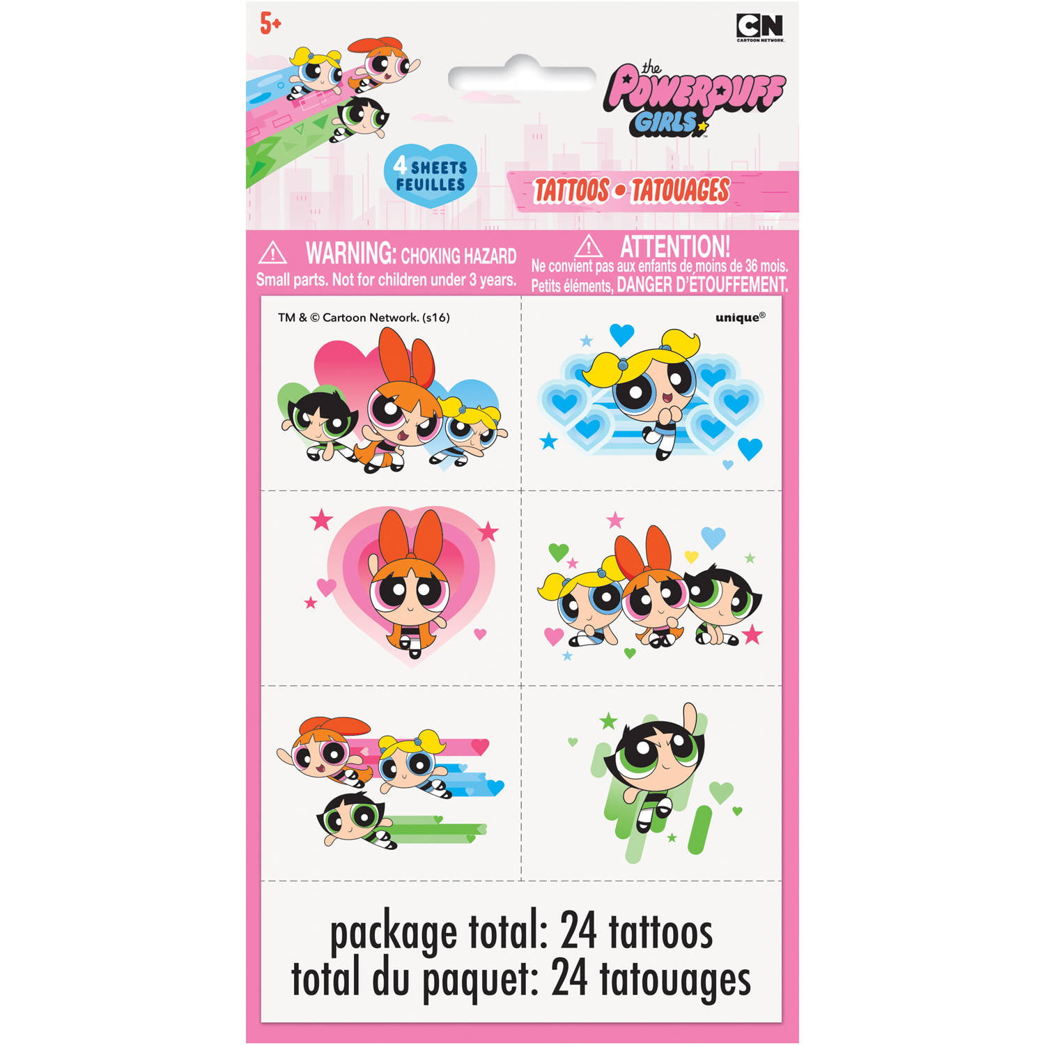 Unique Industries Powerpuff Girls Assorted Colors Birthday Party Favors, 24  Count 