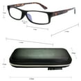 thumbnail image 4 of EYE ZOOM 2 Pack Extra Wide Fashion Plastic Blue Light Blocking and Anti UV Reading Glasses, Mul-color +1.50, 4 of 6