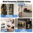 thumbnail image 6 of 4 Pack Magnetic Spice Rack for Refrigerator, Large Moveable Magnetic Fridge Organizer Shelf, Metal Magnetic Refrigerator Side Shelves, Magnetic Kitchen Rack with Openwork Pattern (Black), 6 of 7