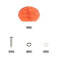 thumbnail image 3 of Uxcell Red Pearl Guitar Tuning Peg Button Machine Head Semicircle Acrylic Buttons with 6 Screws 12 Ferrules, 3 of 5