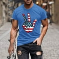 thumbnail image 2 of Men's Independence Day T Shirt Classic Fit Shirts Hand Graphic Blouse Hipster Hiphop Tshirt Funny Printed Tops Quick Drying Muscle Tees 4th of July T-Shirt Men Patriotic Tee, 2 of 5