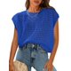 thumbnail image 1 of Suéter PRETTYGARDEN 2025 Azul Manga Corta de Crochet XL, 1 of 8