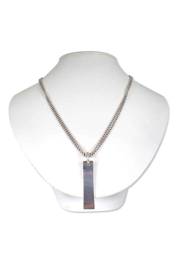 Pre-Owned GUCCI 925 Double Ball Chain Pendant Necklace