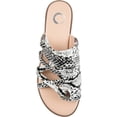 thumbnail image 3 of Journee Collection Womens Hasten Faux Leather Snake Print Flat Sandals, 3 of 3