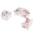 thumbnail image 2 of Esquirla Vintage European Floral Double / Single Sofa Couch Furniture Model For 1/12, 2 of 8