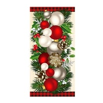 Virelaxpo Christmas Doorway Frame Decor with Santa Claus Print,Garden and Patio Hanging for Seasonal Photo Scenes and Home Entrance Decoration