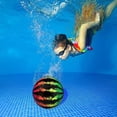 thumbnail image 3 of Pelota inflable de sandía de PVC de 20,4 cm - para piscinas - interactiva - para playas, verano, fiestas al aire libre (color), 3 of 5