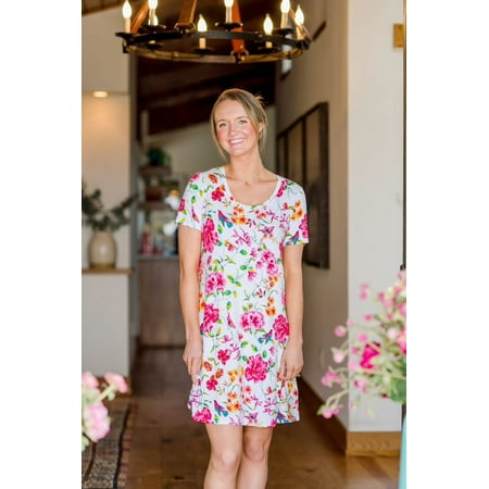 The Pioneer Woman, Scoop Neck Short Sleeve Dress, Womens