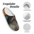 thumbnail image 5 of Kdxio Colorful Flower Meditating Hamster Women's Men's Slippers Plush Slip-On House Slipper for Winter Indoor Soft Cushion Non-slip Fluffy Slides Slippers-8, 5 of 7