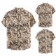 thumbnail image 1 of Camisas Para Hombre XXL Camisa de Fashion Casual Top de gran tamaño Lapel Button Fashion Camisa Blase manga corta Vintage imprimió camisa Casual (Beige, L), 1 of 7