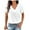 White, variant on Inleife Womens Shirts Women's New Temperament Solid Color V-Neck Ruffle Sleeve Top with Short Sleeve Sizes S-XXL