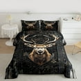 thumbnail image 2 of Manfei Safari Deer 2pcs Bedding Comforter Set for Teens Boys Girls,Abstract Black Camouflage Twin Comforter Sets,Jungle Animal Breathable Bedding Set,Super Cozy Room Decor,Reversible, 2 of 8