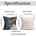 thumbnail image 4 of Set of 2 Decorative Pillow Cover Vintage Blue Abstract Art Painting Home Sofa Pillow Case Cushion Cover Pillowcase Square Cotton Linen for Gift Bed Car Living Home 16x16 Inch(Art), 4 of 6