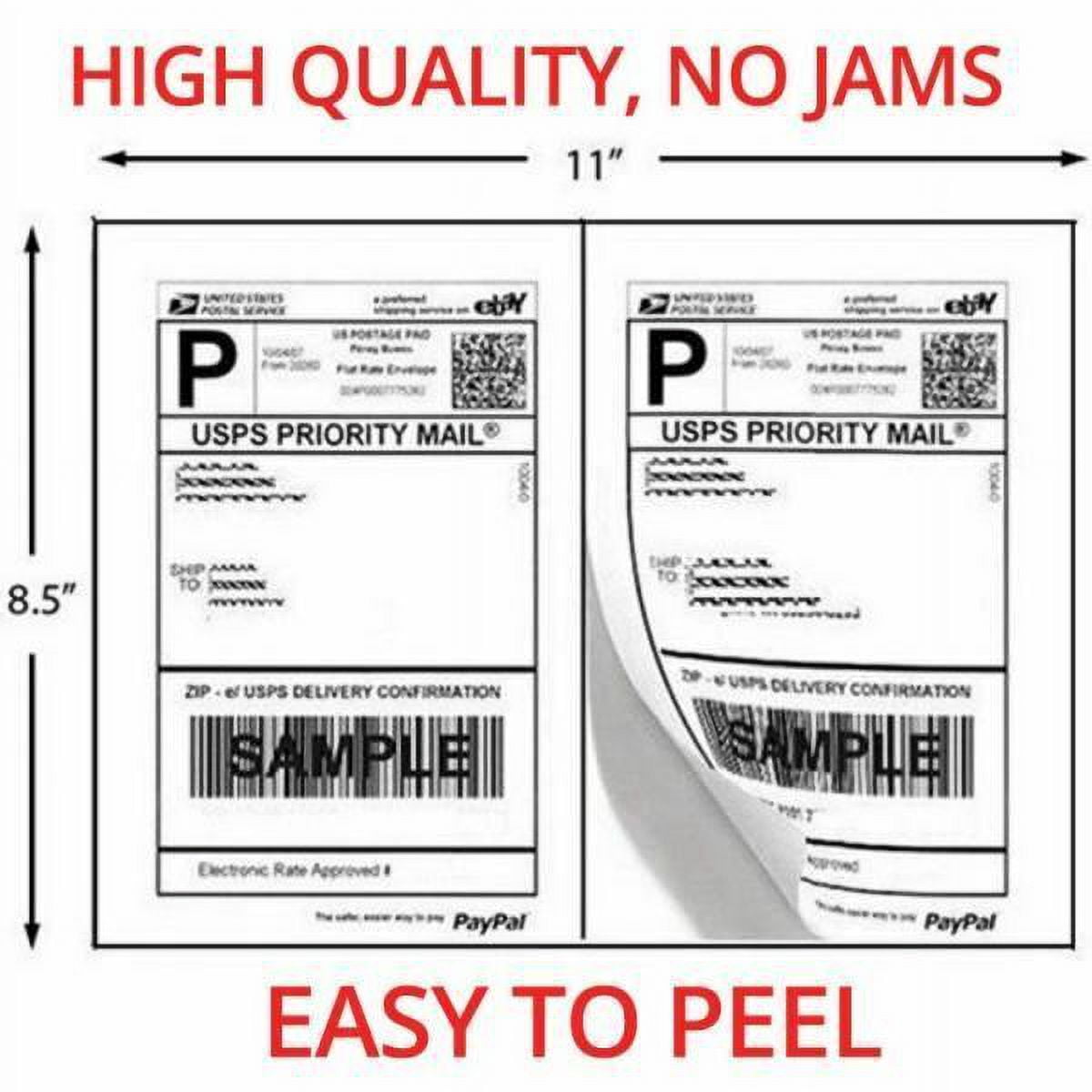 ProLine 1000 8.5x5.5 Premium Shipping Labels Half Sheet Self Adhesive USPS UPS FedEx USA (500 Sheets)