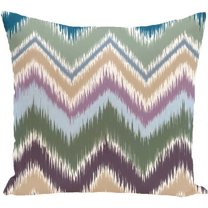Simply Daisy 16" x 16" Ikat-arina Chevron Stripes Print Outdoor Pillow