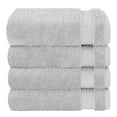 thumbnail image 4 of Cotton Paradise 100% Cotton Turkish 4 Piece Hand Towel Set, Soft Absorbent Face Towels Clearance Set, Silver Gray, 4 of 6