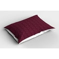 thumbnail image 2 of Heart Pillow Sham Set of 2, Illustration of Grungy Sketch Look Love Repetitive Romantic Valentines Day, Quality Microfiber Bedding Item for All Seasons, 26" x 20", Pink and Dark Maroon, by Ambesonne, 2 of 3