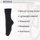 thumbnail image 4 of Calcetines de ciclismo únicos, impermeables, transpirables, anti-fricción, para exteriores, color negro, tamaño XL (47-50), neutros y universales, 1 par, patrón de color sólido, 4 of 7