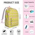 thumbnail image 5 of Watercolor Pig Print Backpack for Students, Waterproof Bookbag with Aesthetic Farm Animal and Artistic Pattern, 5 of 5