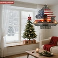 thumbnail image 2 of Metal Hanging Christmas Tree Wind Spinner - Patriotic Design with American Flag Stars & Stripes Festive Fireplace & Candles for Garden Decor, 2 of 3