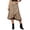 Khaki, variant on Best Buy Women's Chiffon Elastic High Waist Pleated A-Line Flared Maxi Skirts Ndbuld Floral Vintage Mid-length A-line Skirt Girl,Blue,L