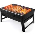 thumbnail image 4 of Portable Barbecue Charcoal Grill Foldable BBQ Grill Stainless Steel Wood Burning BBQ Stoves Outdoor Camping Barbecue Cooking Grills Stoves Smokers Tool for Picnic Beach Backyard, 4 of 10