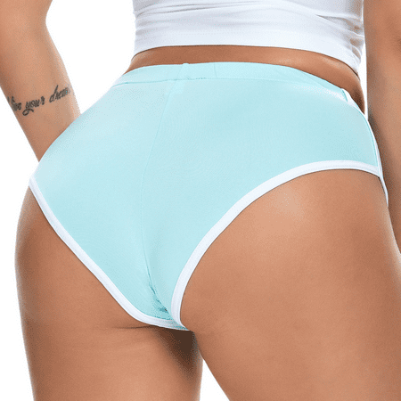 Meiodtion Underwear for Women Breathable High Waist Comfort Sport Panties Compression Elastic Seamless Moisture Wicking Panty BU2 L