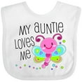 thumbnail image 3 of Inktastic My Auntie Loves Me- Cute Dragonfly Boys or Girls Baby Bib, 3 of 4