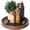 Brown, variant on Pine Wood Non-Skid Lazy Susan for Table Top – 10.5" Lazy Susan Turntable for Cabinet, Kitchen Decor & Coffee Table - Ideal as a Spice Rack & Bathroom Tray with Rubber Mat (Green)