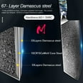 thumbnail image 4 of Kitchen Knife Damascus Steel Knife VG10 67 Layers Japanese Chef Knives Santoku Carving Cutting Tool Abalone Shell Handle with Sheath and Giftbox, 4 of 8