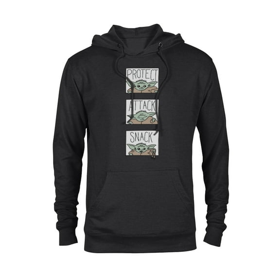 Star Wars The Mandalorian The Child Protect Attack Snack - Pullover Hoodie for Adults - Customized-Black