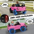 thumbnail image 6 of TOKTOO 24V Ride on Car for Big Kids, 800W Powerful Wheels, Licensed Chevrolet Colorado 2 Seater Ride on Toys, Ride on Truck with Rear Storage, Electric Kids Car for Boys Girls Aged 3-8 Years, Pink, 6 of 10