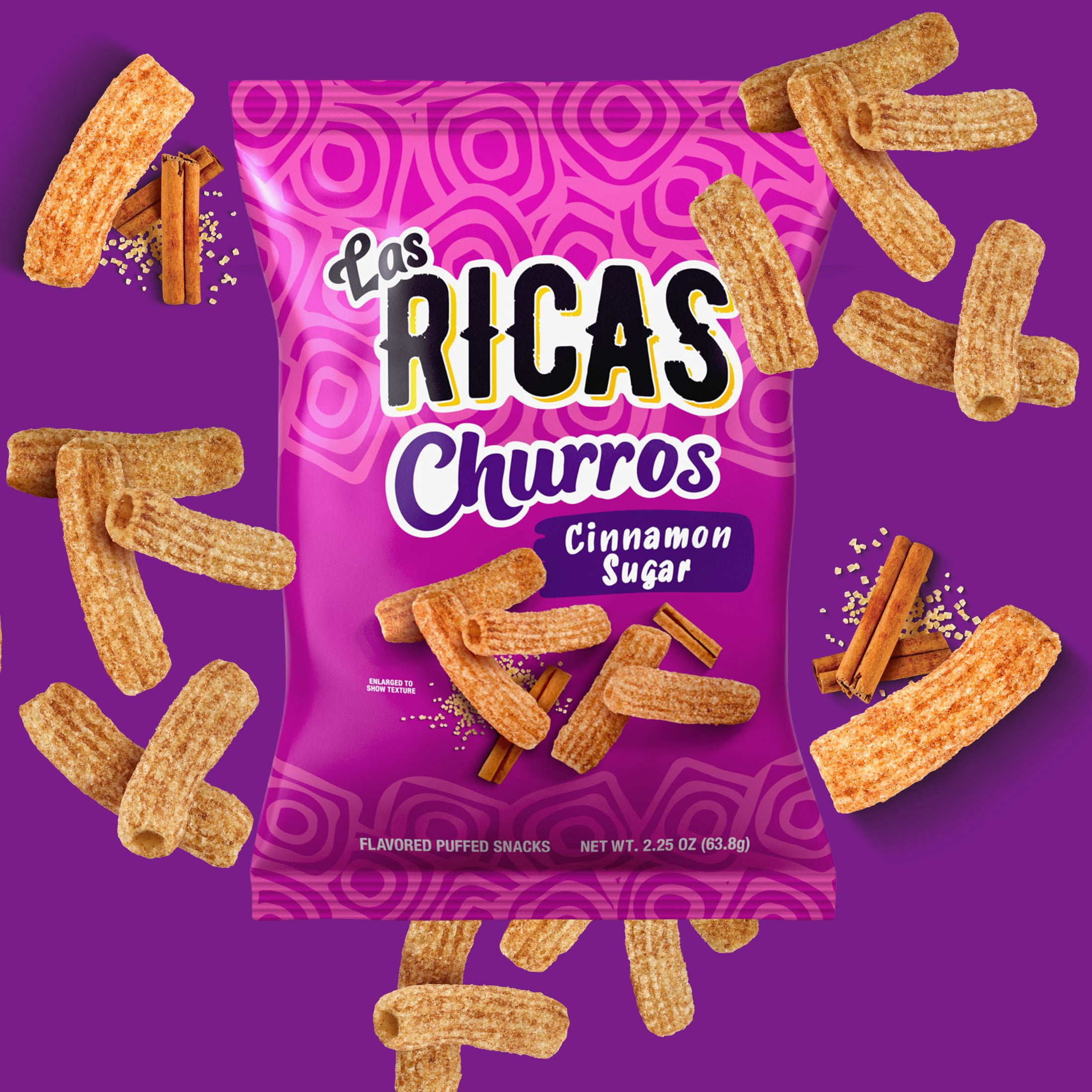 Las Ricas Cinnamon Sugar Churros 2.25oz Bag