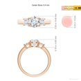 thumbnail image 5 of ANGARA IGI Certified Lab Grown 1 Ct Diamond Engagement Ring for Women in 14K Rose Gold (Size-6.4mm| Color-F-G| Clarity-VS) | April Birthstone, Anniversary, Jewelry Gift for Women | Diamond Ring, 5 of 8