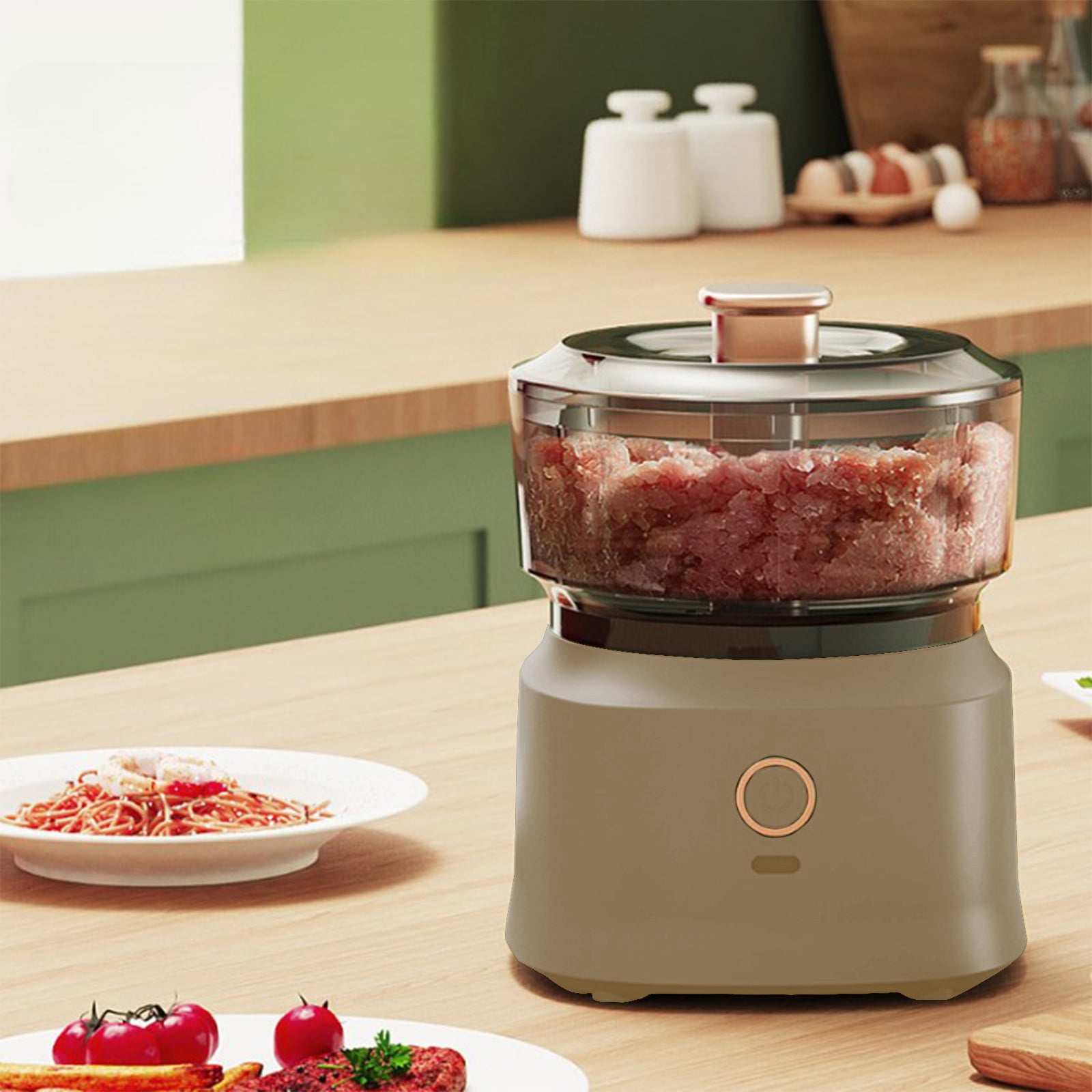 Specollect Clearance 2Pcs Mini Garlic Chopper,Food Processor,Portable Cordless Garlic Mincer Masher,Meat Grinder with USB Charging For Vegetable,Chili,Fruits,Ginger,Baby Food,Seasoning