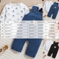 thumbnail image 3 of CAUYDY Newborn Infant Baby Boy Clothes Long Sleeve Romper Pants Fall Winter Outfits Set 3 6 9 12 18 24 Months Sizes 6-9 Months,Blue, 3 of 5
