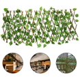 thumbnail image 2 of Valla de simulación Valla de Madera de Hoja Valla telescópica Pared jardín Patio decoración de Valla pequeña Valla con rábano Verde 20 * 40 cm, 2 of 5