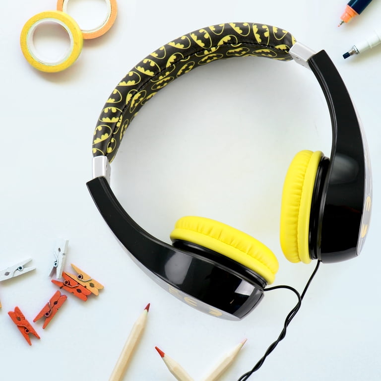 Sakar Batman Kids Cushioned Headphones, Volume Limiter, 3.5mm
